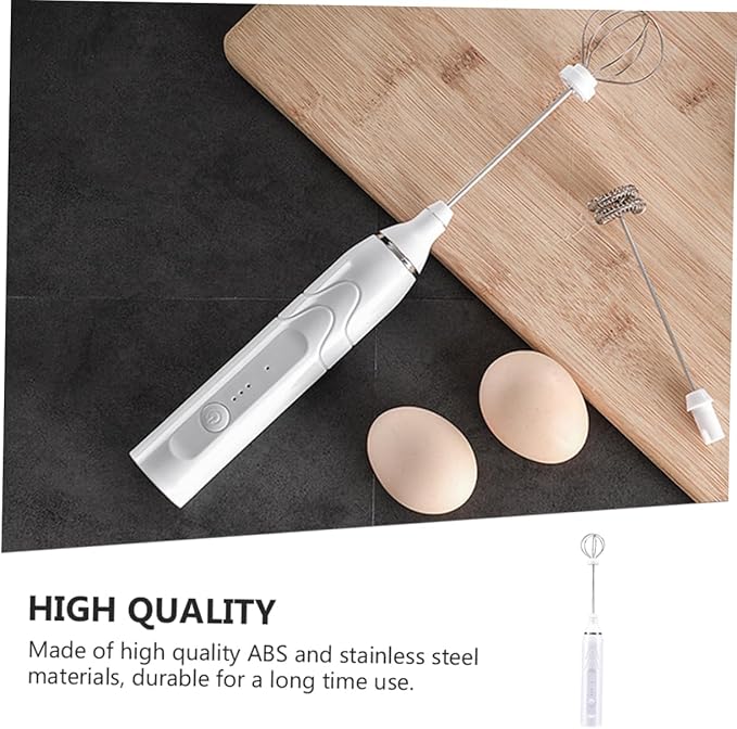 Luxshiny Small Handheld Electric Whisk Rechargeable Milk Frother Electric Mixer Compact Egg Beater