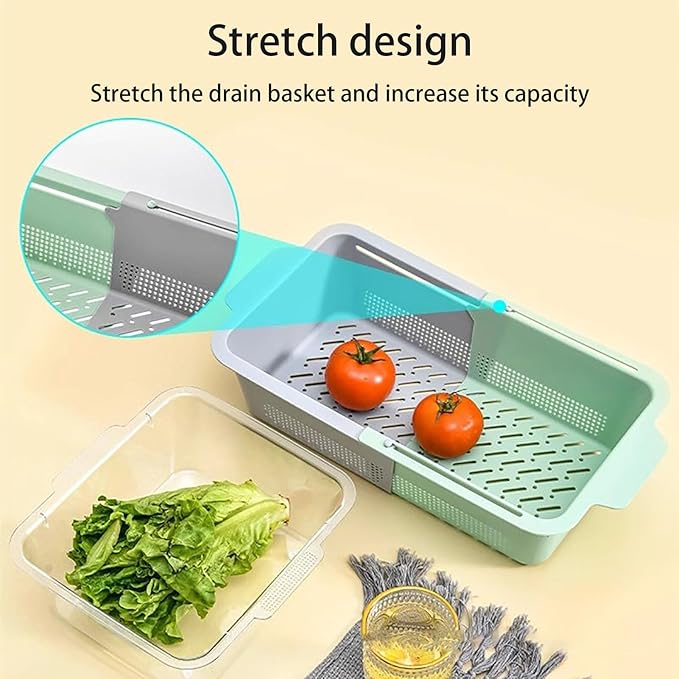 Plastic Dish Drying Rack for Kitchen Counter, Anti-Slip Dish Drainer Over the Sink, Extendable Dish Rack Cutlery Holder(Yellow)