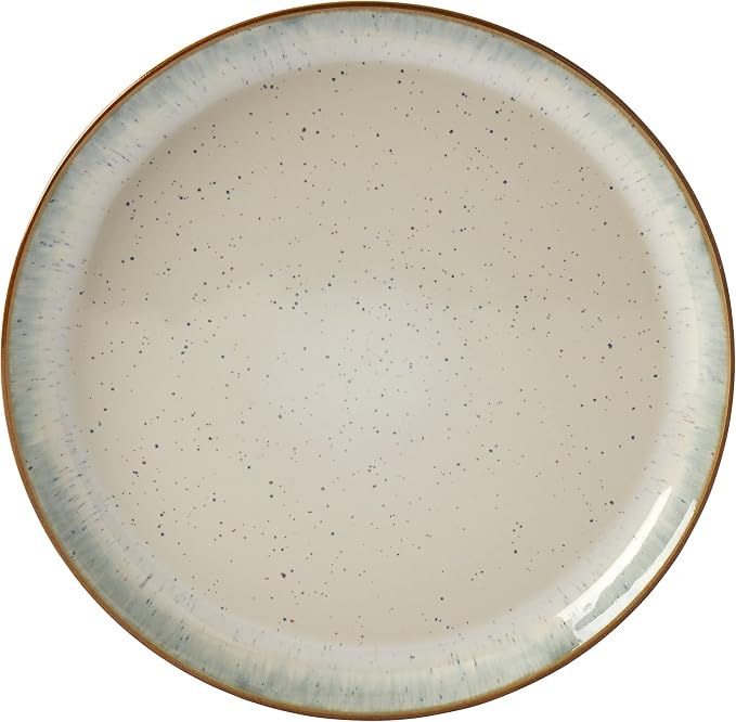 Tabletops Gallery Speckled Farmhouse Collection- Stoneware Dishes Service for 4 Dinner Salad Appetizer Dessert Plate Bowls, 12 Piece Hanover Dinnerware Set in Teal