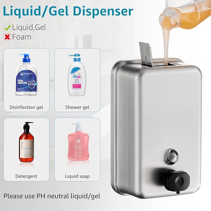 modunful Commercial Hand Dryer & Stainless Steel Soap Dispenser for High-Traffic Bathroom