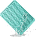 ZLR Silicone Dish Drying Mat & Heat Resistant Trivet (12" x 16") - Waterproof Counter Protector for Air Fryer, Coffee Maker - Non-Slip, BPA Free Kitchen Pad, Easy Clean Dishwasher Safe (Mint Green)