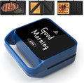 Sunvivi Pro Sandwich Maker Panini Press Grill, 3 in 1 Electric Waffle Maker with Removable Non-stick Plates, with Glass Top, Cool Touch Handle & Easy to Clean, 850W