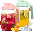 Mihlapi Breast Milk Pitcher, 32 OZ Mason Jar Pitcher with Lid Double Leak Proof,1 Quart Breastmilk Storage Containers for Fridge, Glass Jug for Sun Tea, Juice, Cold Brew Coffee