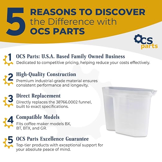 OCS Parts Bunn 12928.0000 Pour in Basin Grommet with 48 Ounce Water Pitcher for Bunn Coffee Brewers