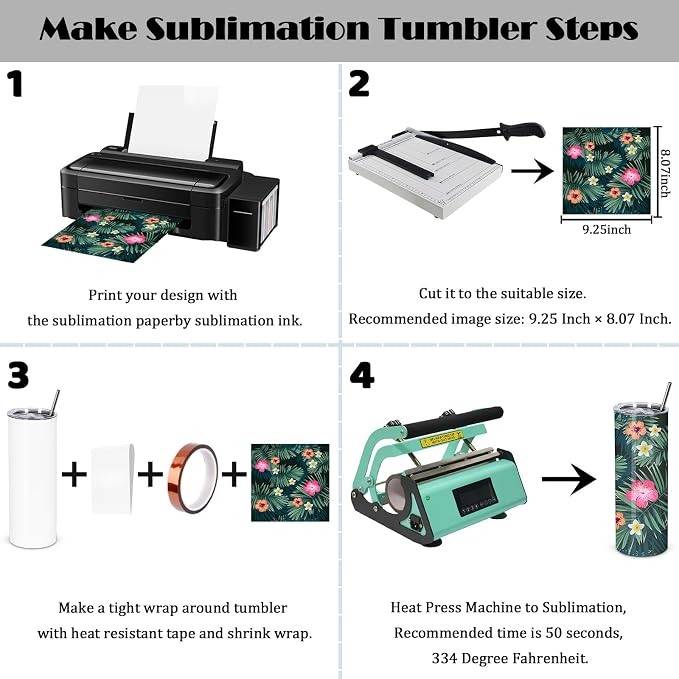 50 Pack Sublimation Tumblers Bulk, 20 oz Stainless Steel Tumbler Blank with Lid and Straw, Individually Boxed