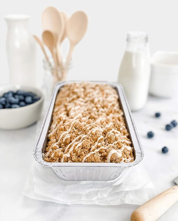 Disposable Mini Loaf Pans with Lids Bakeware Set,1lb, 30 Pack, 6x3.7 Aluminum Foil Bread Pans for Homemade bread, Small Cake Tins, Perfect for Baking Banana Bread, Chease Cake Brownies, etc.