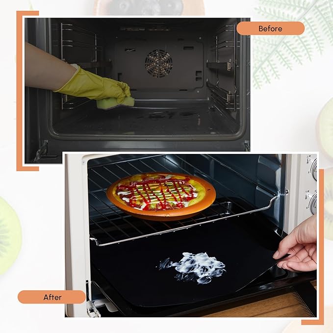 Oven Liners for Bottom of Oven 16” x 240” Large Oven Mats Roll Heat Resistant Food Grade Non Stick Reusable Liner for Electric, Gas, Convection, Microwave Ovens