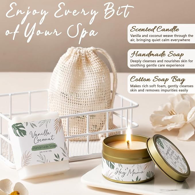 New Mom Gifts for Women Care Package, Postpartum Gifts for New Mom After Birth Essentials Kit, Pregnancy Gifts for Expecting Pregnant First Time Mom To Be Gift Basket, Gender Reveal Gift Push Presents