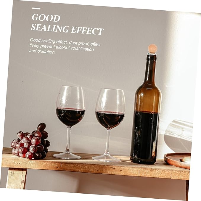 PRETYZOOM 4pcs Elegant Red Wine Cork Bottle Plug Wine Bottle Sealer Oil Stoppers for