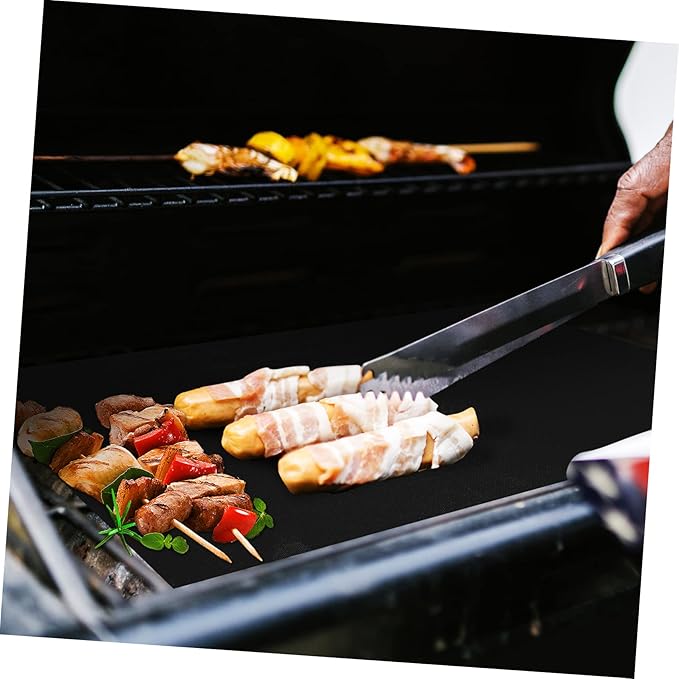 PRETYZOOM 9pcs Non-stick Oven Liners and Reusable Baking Mats for Grilling Cooking and Baking High-temperature Resistant and Easy to Clean for Use