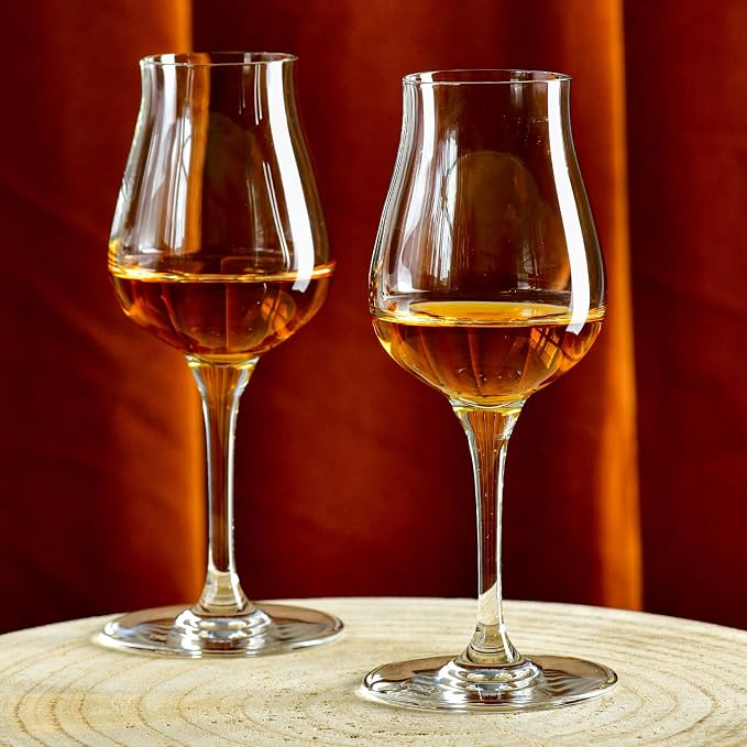 Krosno Brandy & Cognac Snifter Glasses Rum Tasting Gift Set | Set of 4 | 3.7 oz | Avant-garde Collection | For Home, Restaurants & Kitchen | Dishwasher Safe | Lead-Free Crystal Glass
