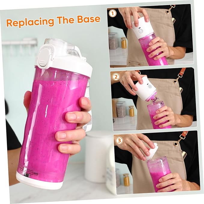 Portable Juicer Cup Mini Blender for Fresh Juice Easy Operation with Transparent Body for Travel and Home Use for Smoothies and Healthy Drinks