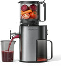 FORLIM Cold Press Juicer Machine, 250W Motor & 136mm Wide Chute for Whole Fruits and Vegetables, Easy to Clean with Removable Parts, High Nutrient Juice & Wellness Shots, Argent