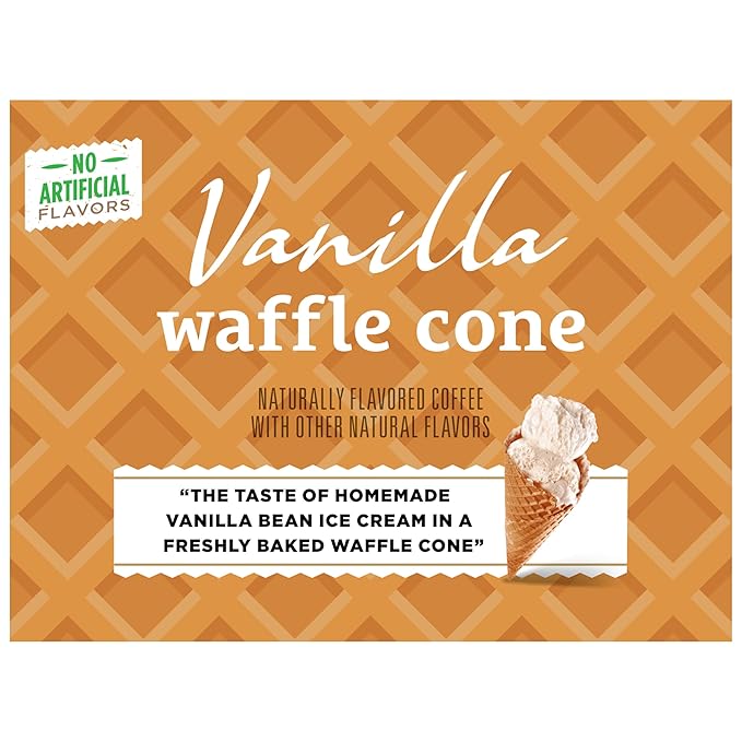 Community Coffee Vanilla Waffle Cone 60 Count Coffee Pods, Ice Cream Flavored, Compatible with Keurig 2.0 K-Cup Brewers, 60 Count (Pack of 1)