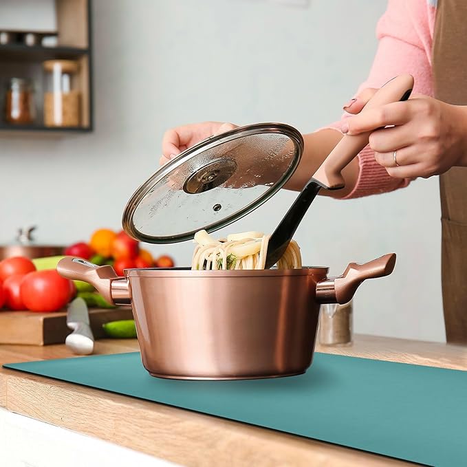 Dark Teal Trivet Table Runner for Hot Pan Pots Heat Resistance Pot Holders Anti-Slip Hot Pad Mats 11.8 * 39.4 Inches