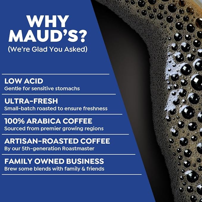 Maud's Colombian Coffee Pods, 50 ct, Single Origin, Medium Roast Coffee in Single Serve Pods – 100% Arabica Coffee, Compatible with Keurig K Cups Maker
