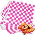 Honeydak 600 Pcs Sandwich Wrapping Paper Sheet 15x15 Checkered Food Wax Sheets Parchment Burgers Paper Basket Liner Grease Restaurant Wedding Party Supplies for Wrapping Bread BBQ