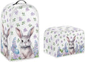 Easter Day Decoration Cute Rabbit Kitchen Appliance Covers Set - Washable Blender, Bread Maker, and 2 Slice Toaster Dust Cover Accessories - S