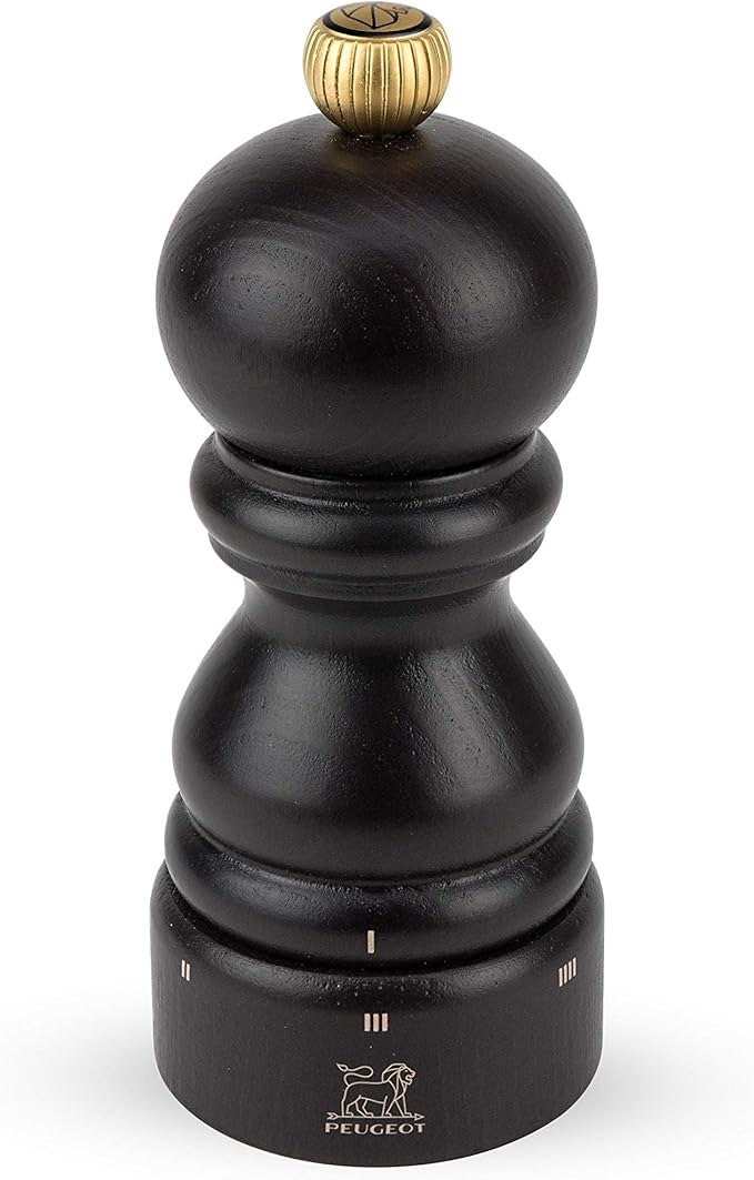 Peugeot Made in France - Paris u'Select Manual Pepper Mill -Adjustable Grinder - PEFC Certified Beechwood, 12 cm - 5 in. Chocolate