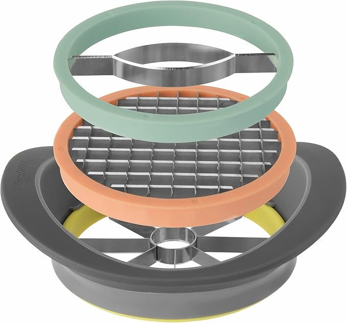 BergHOFF Leo All-in-1 Fruit and Vegetable Slicer Dicer Set, 19.5 x 18 x 6 cm, Multi-colour