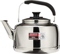 Extra Large Size 7.5 Liter Zebra Polished Mirror Finish Stainless Steel Whistling Canister Stovetop Teakettle Tea Kettle Teapot, Gas Electric Induction Compatible
