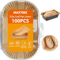 Loaf Pan Liners, 100Pcs Non-Stick Loaf Pans for Baking Bread 9x5, 2lb Disposable Parchment Bread Liners for Sourdough, Pound Cake, Banana Bread and More (Bottom Sizes: 8"× 4")