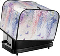 Toaster Cover 4 Slice Botanical Flower Butterfly Kitchen Small Appliance Covers with Pockets Dust and Fingerprint Protection