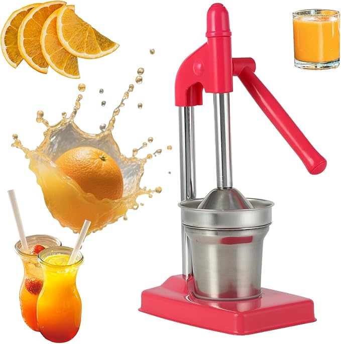 Cast Iron Juicer, Cast Iron Juicer Hand Press, Heavy Duty Hand Press Juice Extractor for Fresh Lemonade Orange Juice, Easy to Use, Home and Kitchen Essentials
