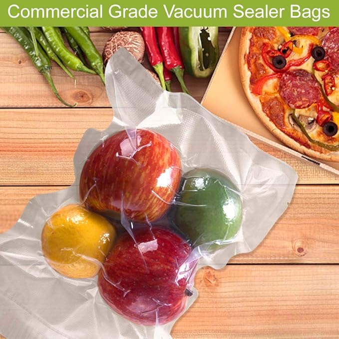 200 Quart Size 8 x 12 Inch Vacuum Sealer Freezer Storage Machine Bags for Food,Vac Seal a Meal Bags with BPA Free Sous Vide Vaccume Seal Safe PreCut Bag