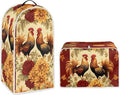 Rooster Toaster and Blender Cover Set Washable Coffee Maker Appliance Covers Sunflower Kitchen Accessories Size S