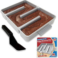Baker's Edge Original Nonstick All Edges Brownie Baking Pan - 9" x12” | US Patented Design includes custom spatula. All Edges Brownie Pan, Premium Double Nonstick Coating, Heavy Gauge Cast Aluminum