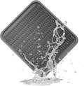 ZLR Large Silicone Dish Drying Mat (16" x 18") - XL Heavy Duty Drainboard Mat for Pots, Pans & Family Loads - Heat Resistant Trivet & Counter Protector, Easy Clean (Dark Gray)