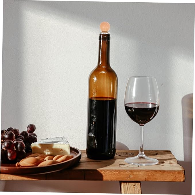 PRETYZOOM 8pcs Stainless Steel Wine Bottle Stopper Vacuum Sealed Stoppers for Wine and Oil Bottles and Reusable and Entertaining