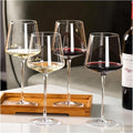 Physkoa 18OZ Red Wine Glasses Set of 4-LeadFree Crystal Wine Glass with Tall Long Stem【Hand Blown Italian Style】 Stemmed Square Wine Glasses Gifts for Home Party