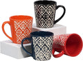 Servo Best Handmade Ceramic Coffee Mugs Set Of 4, 5 oz Tea Cups with Handle, Mug Sets for Coffee, Tea, Hot Cocoa, Milk, Microwave and Dishwasher Safe, Cups for Men Women Mug Lovers, Housewarming Gift