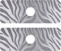 Kitchen Sink Splash Guard 2 PCS 14.7 Inch Sink Faucet Mat Splash Guard for Bathroom Countertop Water Absorbent Foldable Cuttable Soft Washable Light Silvery Zebra Print