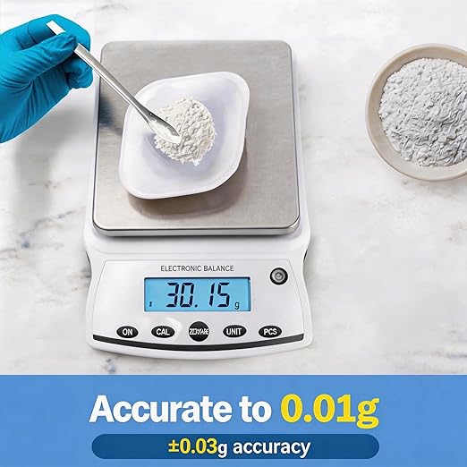 Lab Analytical Balance Scale 5000g x 0.01g High Precision Laboratory Analytical Scale – Lab Jewelry Scientific Use