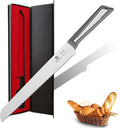 imarku Serrated Bread Knife 10 Inch, Japanese Razor Sharp High-Carbon Stainless Steel Bread Cutting Knife with Ergonomic Handle for Homemade Bread/Sourdough/Bagels/Cake Clean Low-Crumb Cuts
