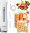 MegaWise Portable Vacuum Sealer for Food Storage, Handheld Vacuum Sealer Machine with 30 Reusable Bags, Compact & Powerful Food Saver for Home and Travel