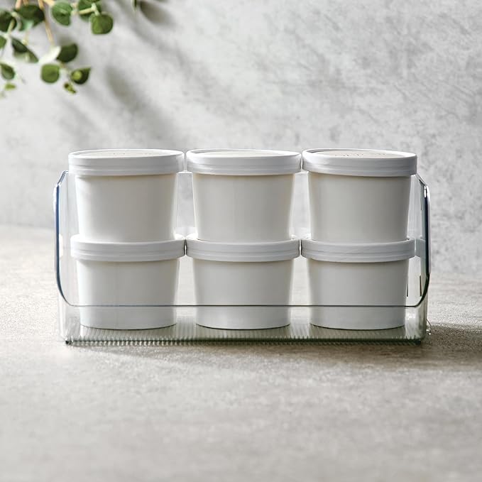 iDesign Stackable Open-Front Storage Bins for Kitchen and Pantry Organization - Set of 3 - Clear