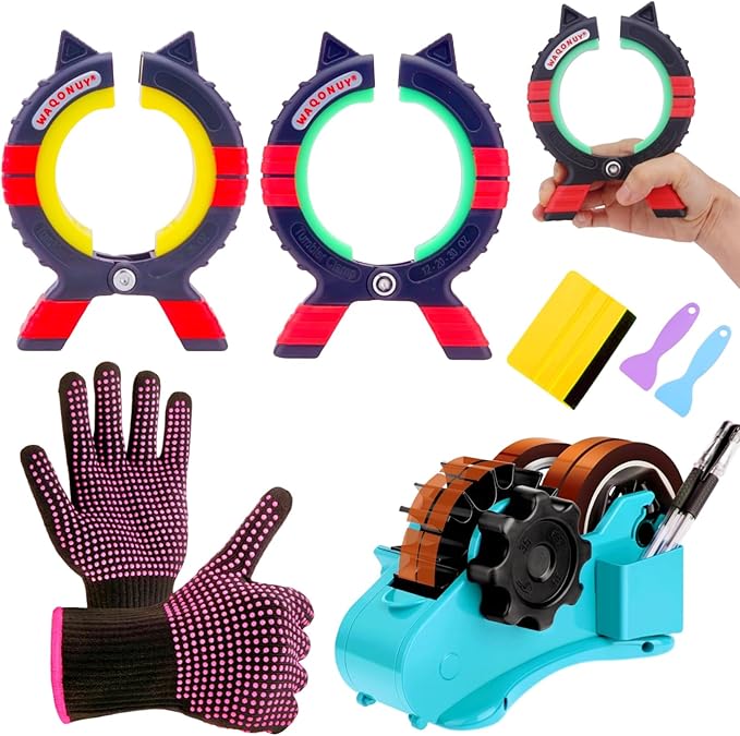 3-in-1 Size Tumbler Clamp for Sublimation,Cup Cradle for Crafting Tumblers,Sublimation Cup Holder Clamp for 15oz 20oz 30oz Cups,Mug Clamps for Sublimation,Tumbler Wrapper(Black)