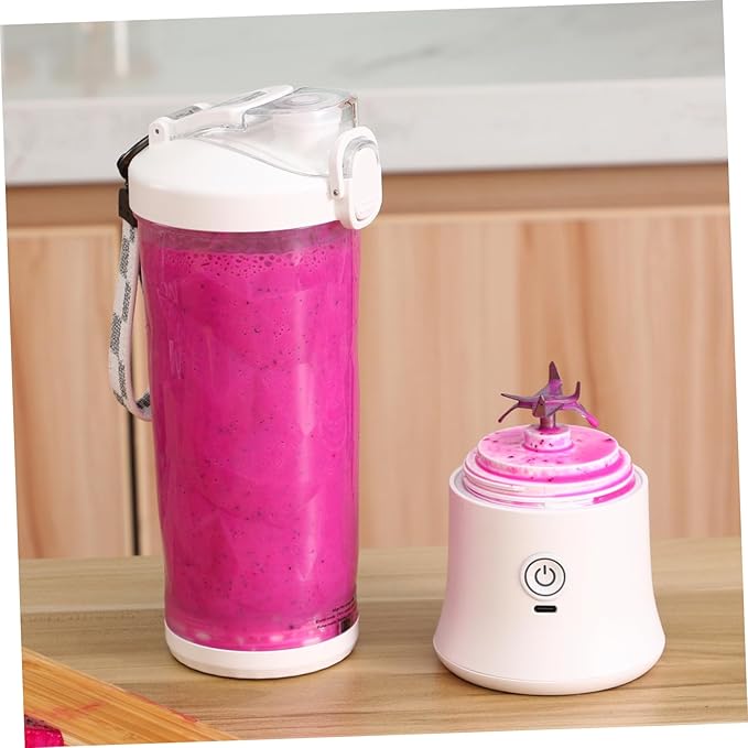 Portable 600ml Fruit Juicer Cup Rechargeable Battery Mini Blender for Kitchen Fresh Juice Smoothies Easy Operation Travel-friendly