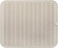 MicoYang Silicone Dish Drying Mat for Multiple Usage,Easy clean,Eco-friendly,Heat-resistant Silicone Mat for Kitchen Counter or Sink,Refrigerator or Drawer Liner Tapioca XL 18 inches x 16 inches