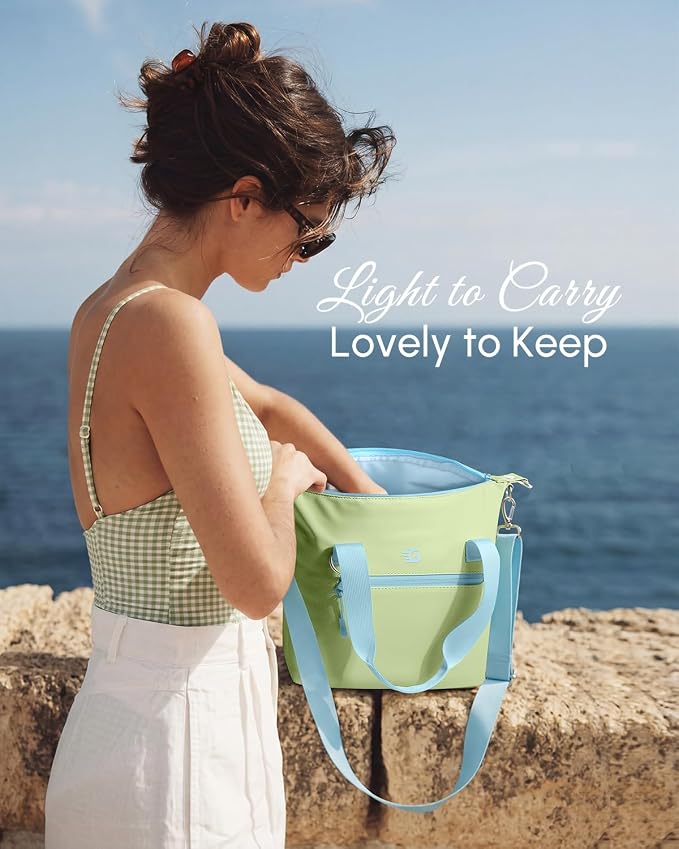 GLORIEROO Pastel Lunch Box Women | Insulated Soft Waterproof Leakproof Lunch Bag Cooler | Adjustable Strap | BPA-Free