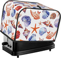 Beach Seashells Toaster Cover 2 Slice, Cute Rural Bread Machine Cover, Washable Dust-Proof Cover for Kitchen Small Appliance Cover,with Top Handle