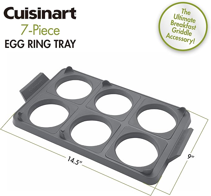 Cuisinart CGR-600 7-Piece Griddle Egg Ring Tray
