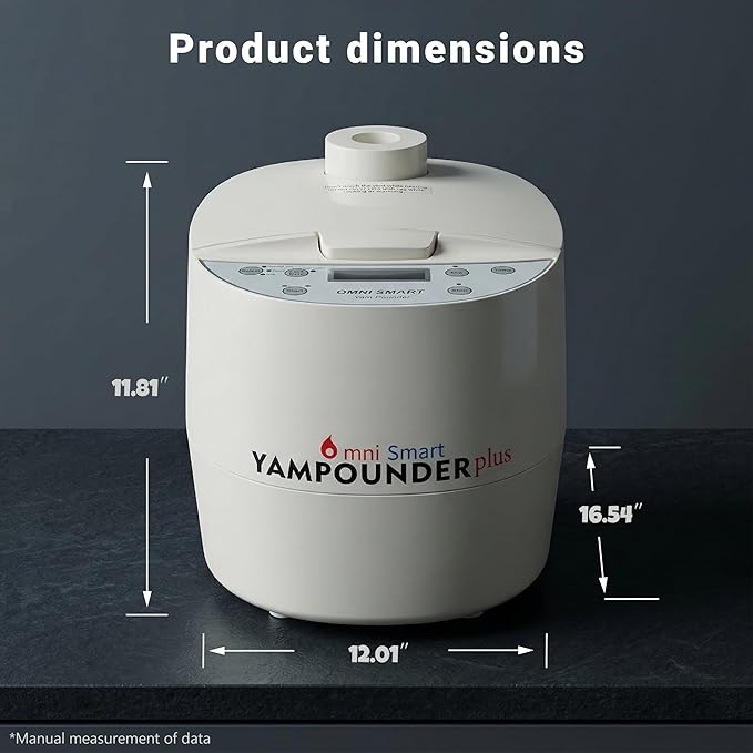 Yam Pounding Machine 3L 700W Electric African Food Cooker to Make Pounded Yam, Plantains, Cocoyams,Cassava FuFu COOK AND POUND