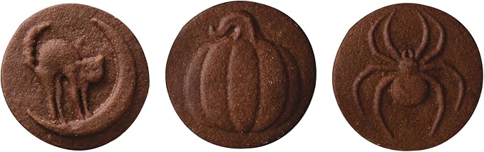 Nordic Ware 1260 Spooky Cast Cookie Stamps, 3-inch rounds, Silver
