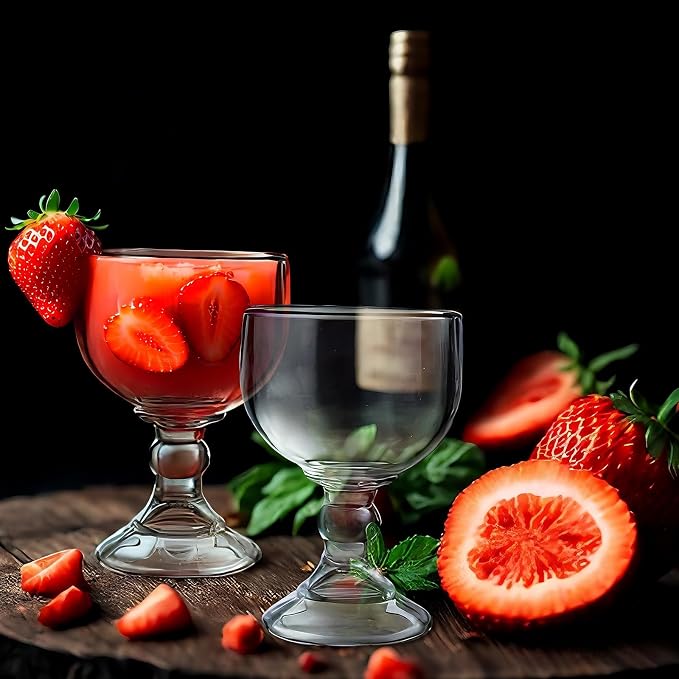 Sabary Set of 24 21.5 oz Schooner Margarita Glasses Bulk, Extra Large Shrimp Glass Clear Fishbowl Cup Thick Bottom Goblet Cocktail Glasses for Coronaritas Beer Margarita Juice Water