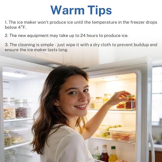 WR30X10093 WR30X10061 Ice Maker Kit Compatible with GE Hotpoint Kenmore | 160W 115V Automatic Ice Making,7 Ice Cubes Each Time,Replaces WR30X10014, WR30X10012, 1399596 and More